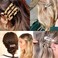12 Pieces Acrylic Resin Marble Hair Clips Set, Decorative Pearls Hair Barrettes Sweet Decorative Bobby Pins Hairpin Headwear Hair Accessories Headwear for Women and Girls&hellip;