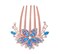 Wedding Bridal Headpiece Rhinestone Hair Comb Women Peacock Hair Clip Side Comb Hair Accessory (Blue A)