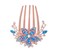 Wedding Bridal Headpiece Rhinestone Hair Comb Women Peacock Hair Clip Side Comb Hair Accessory (Blue A)