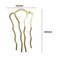 2PCS 4 Teeth Metal Hair Combs Pins Side Updo Hair Forks Long Clips for Women's Hair Styling Accessories (Gold and Silver)