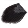 Kinky Curly Clip in Hair Extensions Real Human Hair 3C 4A Human Hair Clip in Extensions Double Weft Afro Kinky Curly Clip ins for Black Women Natural Color 7pcs 120g/Set 16Inch