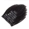 Kinky Curly Clip in Hair Extensions Real Human Hair 3C 4A Human Hair Clip in Extensions Double Weft Afro Kinky Curly Clip ins for Black Women Natural Color 7pcs 120g/Set 16Inch