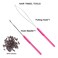 Hair Tinsel with Tools 47Inch 1200 Strands Hair Tinsel Kit Glitter Hair Extensions Sparkling Shiny Hair Extensions Fairy Hair Tinsel Strands Kit Heat Resistant for Women Girls 6Pcs (Pink)