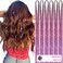 Hair Tinsel with Tools 47Inch 1200 Strands Hair Tinsel Kit Glitter Hair Extensions Sparkling Shiny Hair Extensions Fairy Hair Tinsel Strands Kit Heat Resistant for Women Girls 6Pcs (Pink)