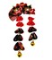 Japanese Style Women Flower Hair Clip Tassel Hair Ornament, Kimono Decor Fabric Hanfu Hairpin Accessories For Christmas Party Costume Gift (Black)