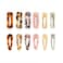 12 Pcs Geometric Alligator Hair Clip Set Acrylic Resin Hair Clips Hollow Hair Pins Sweet Headwear Hair Accessories Cute Hair Barrettes Bobby Pins for Women Girls