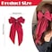 4Packs Big Satin Oversized Hair Bows with Long Tails - Giant Hair Clips with Metal Slides for Girls, Wedding Prom Party Hair Accessories