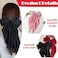 4Packs Big Satin Oversized Hair Bows with Long Tails - Giant Hair Clips with Metal Slides for Girls, Wedding Prom Party Hair Accessories