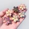 10 Packs Mini Flower Crystal Claw Clips Small Opal Hair Clips Spring Floral Pearl Hair Clip Small Metal Hair Claw Barrettes for Women's and Girls Hair Accessories