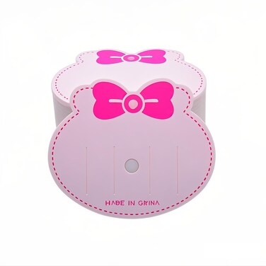 200Pcs Hair Clip Display Cards Pink Hair Bow Holder Cards Hair Barrettes Jewelry Display Holder for Hair Accessories Display and Organizing 9.5 * 8cm