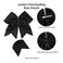7 Inch Jumbo Solid Color Bows with Alligator Hair Clips For Girls and Women (Black)