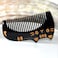100% Handmade Horn Comb Cat-Shaped for Girls Boys Kids and Toddler's Hairs,Black Kitty Shaped Buffalo Pocket Combs for Women and Man's Beard