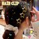 BWESOO 10 Pcs Gold Star Hair Clips, Metal Snap Hair Barrettes, Hair Side Clamps, Headdress Hair Accessories for Women, Girls, Kids