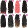 8 Packs Short Faux Locs Crochet Hair 120 Strands 12Inch Soft Locs wavy Dreadlocks Crochet Braids Natural Black Pre-Looped Crochet Hair for Women