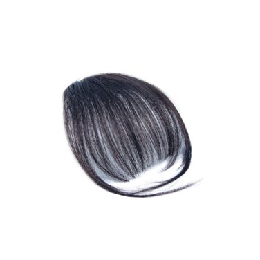 Minkissy Piece clip on bangs black Hair Bun fringe clip in bangs Fake Hair salt and pepper bangs hair clip bangs hair clip extension black bangs clip in Faux Bangs ponytail women's cosplay