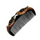 SUPVOX Natural Ox Horn Hair Comb Anti Static Massage Comb Wide Tooth Hair Brush Comb for Salon Hairdressing Styling (Black)