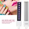 Sonew UV LED Nail Lamp Bulb, 365+405nm Double Light Source Nail Gel Curing Dryer Light Tube Replacement Lamp Bulb for Nail Dryer Fit All Polish Gels Art Tools
