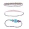 Minkissy Rhinestone Beaded Headband, 3pcs Crystal Beaded Elastic hairbands Hair Accessories No Slip Jeweled Head Wraps for Women Girls