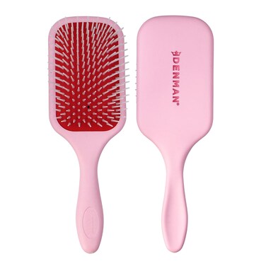 Denman Power Paddle for Fast and Comfortable Detangling and Blow Drying D38 - Combination of D3 Styling Pins &amp; Paddle Brush (White)