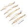 10 Pieces Geometric Metal Hair Clips and Barrettes for Women and Girls, Hair Styling Minimalist Wedding Dainty Accessories (Gold)