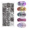 DANNEASY 6Pcs Nail Plate Stamping Set 1Nail Stamper 1Scraper 1Storage Bag Geometry Stripe Butterfly Design Nail Template Image Plate Manicure Stamp Kit