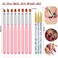 11 Pc Nail Art Brush Set - UV Gel Painting Pen, Flower &amp; Gradient Designs, Liner Brushes