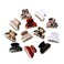 1.57 inch Floral Printed Small Acrylic Hair Claw Clips for Girls and Women,Plastic No-Slip Grip Jaw Hair Clip Hair Jaw Clamp ,Pack of 12 (Color C)