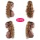 CINHOO 24Inch Long Ponytail Extension Body Wavy Blonde Drawstring Ponytail for Black Women Clip in Ponytail Extension Synthetic Curly Wavy Pony Tail Hair Piece for Women Gold mixed Brown Ponytail
