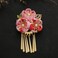 Lurrose Hair Clip, Japanese Kimono Flower Design, for Women Girls, Hair Accessories, Hair Tie Band Clip, Pink, 1 Count