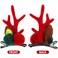 Antler Hair Clip 4 Pairs Cute Reindeer Hair Barrettes Alligator Deer Horn Hairclips and Ears Hair Pins for Christmas Party (Red)