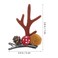 Antler Hair Clip 4 Pairs Cute Reindeer Hair Barrettes Alligator Deer Horn HairClips and Ears Hair Pins for Christmas Party (Brown)