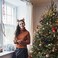 Antler Hair Clip 4 Pairs Cute Reindeer Hair Barrettes Alligator Deer Horn HairClips and Ears Hair Pins for Christmas Party (Brown)