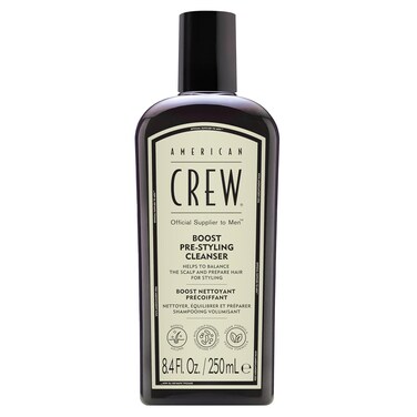 AMERICAN CREW Men's Pre Styler Boost Shampoo for Fine &amp; Thin Hair, Instantly Volumizing Formula, Adds Volume, Lift, &amp; Shine, Vegan, 8.4 fl oz
