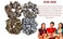 Leopard Print Hair Accessories Bundle - Ring, Elastic Band, Head Flower, Hair Rope for Women or Girls (Pack of 4)