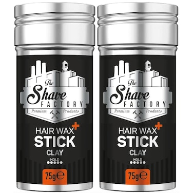 the shave factory Hair Wax Stick, Long-Lasting Styling, 2.7 Oz (75G), 2 Pieces