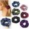 Velvet Scrunchies With Pocket Zipper Hair Ties for Women Big Vsco Girl Stuff Scrunchy Hidden Hair Scrunchie Ponytail Holder Elastic Bands Gift for Friend