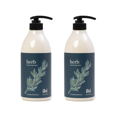 IBI Moisture Hand and Body Lotion For Dry Skin with Herb 25.4 fl oz / 750ml, 2 bottle