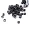 Hair Extension Rings, 4MM Silicone Lined Hair Extension Link Rings Beads Loops Linkies for Hair Extensions Tool (1000PCS-Black)