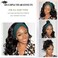 LEOSA Body Wave Headband Wig Loose Deep Wave Wig for Black Women Short Bob Body Wave Headwrap Wig Non Lace Front Wigs Glueless Machine Made Synthetic Headband Wig 12 Inch