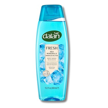 Dalan Natural Extracts Body Wash, with Fresh Pink Grapefruit &amp; Aloe Vera &amp; Sea Minerals, 15.2 fl oz (1 Pack, Sea Minerals)
