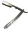 CS-102 Stainless Steel Professional Barber Straight Edge Razor with 100 Count Single Edge Razor Blades