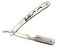 CS-102 Stainless Steel Professional Barber Straight Edge Razor with 100 Count Single Edge Razor Blades