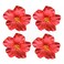 4Pcs Red 8 cm Hawaiian Flower Hair Clip for Women Girls Fashion Bohemian Flowers Hair Accessory for Dancer Bridal Wedding Beach Party