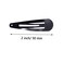 50 Pack of Snap Hair Clips Hair Barrettes for Kids, Girls and Women, 50 mm (Black)