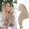 Highlight Blonde I Tip Hair Extensions Human Hair, 14 Inch Keratin Cool Fusion Remy Hair Extensions Mixed Ash Blonde 50Strands/50G Silky Invisible Soft Microlink Extensions For Women #18P613