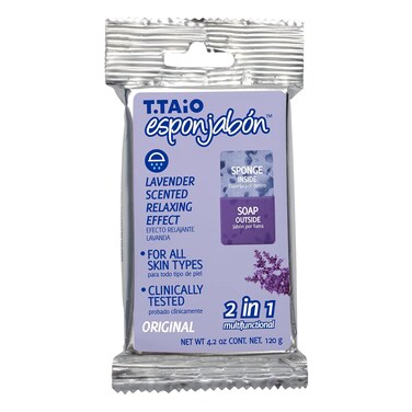 T.TAIO Soap Sponge 2 in 1 Lavender Purple Modern