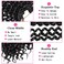Ubeleco 7 Packs Passion Twist Hair 18 Inch 154 Strands Water Wave Crochet Hair for Black Women Long Bohemian Curly Braiding Hair Spring Twist Crochet Braids Hair Extensions (18inch,1B)