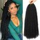 Ubeleco 7 Packs Passion Twist Hair 18 Inch 154 Strands Water Wave Crochet Hair for Black Women Long Bohemian Curly Braiding Hair Spring Twist Crochet Braids Hair Extensions (18inch,1B)
