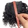 100% Human Hair Bangs Afro Curly Fringe Hair Bangs Fluffy Kinky Curly Human Hairpieces for Black Women Clip in on Hair Extensions (Natural Black)