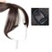Natural Human Hair Bangs Side Fringe for Women 3D Middle Part False Bangs Clip-in Exrensions Invisible Hairpieces Human Hair Topper (Dark Brown Color)